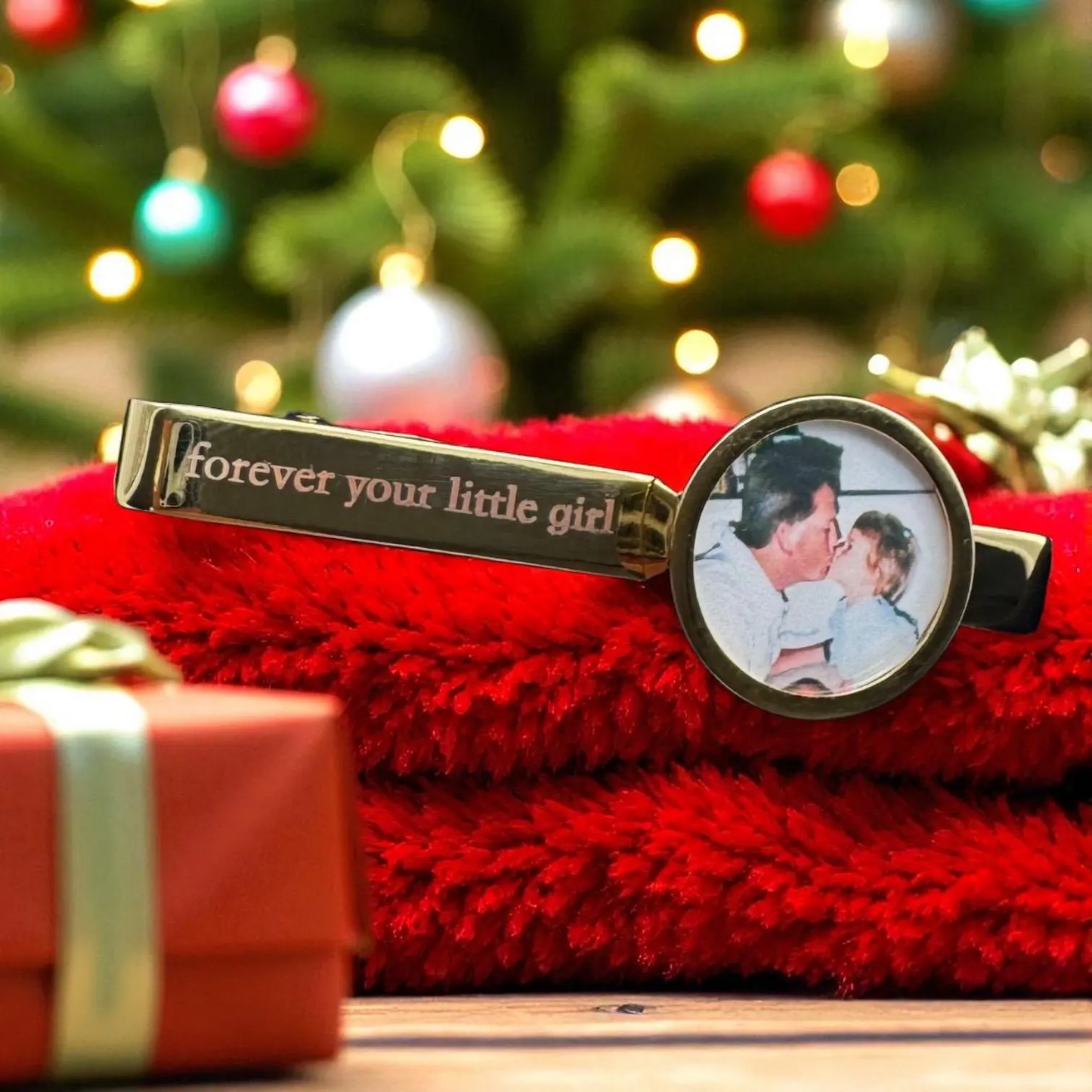 Custom Photo Tie Clip | Personalized Memory Clip Gift For Father's Day | Engraved Tie Clip Gift For Dad 684699