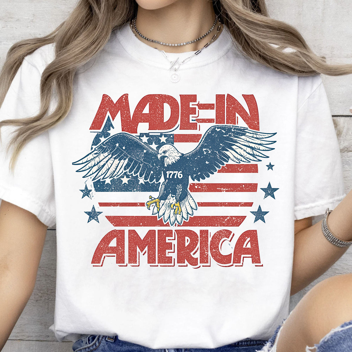 Made In 1776 America Shirt | 4th Of July Sublimation T-Shirt | Patriotic Shirt | Independence Day Tee 682309