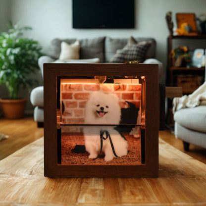 Custom Pet Photo Flipbook Frame, Personalized Photo Box With Light, Picture Box, Gift For Dog Lovers, Cat Lovers 683867