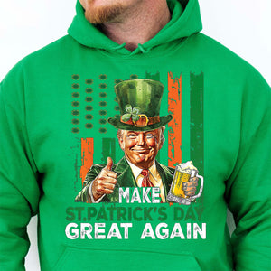 Make St. Patrick’s Day Great Again Dark Shirt, Trump St.Patrick's Day, Funny Trump St Patrick's Day Shirt, Irish Shirt 681898- GOP