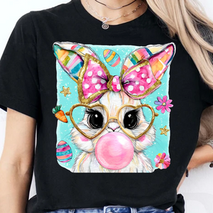 Easter Bunny - Bunny Blowing Bubblegum Dark Shirt | Easter Day T-Shirt 684446