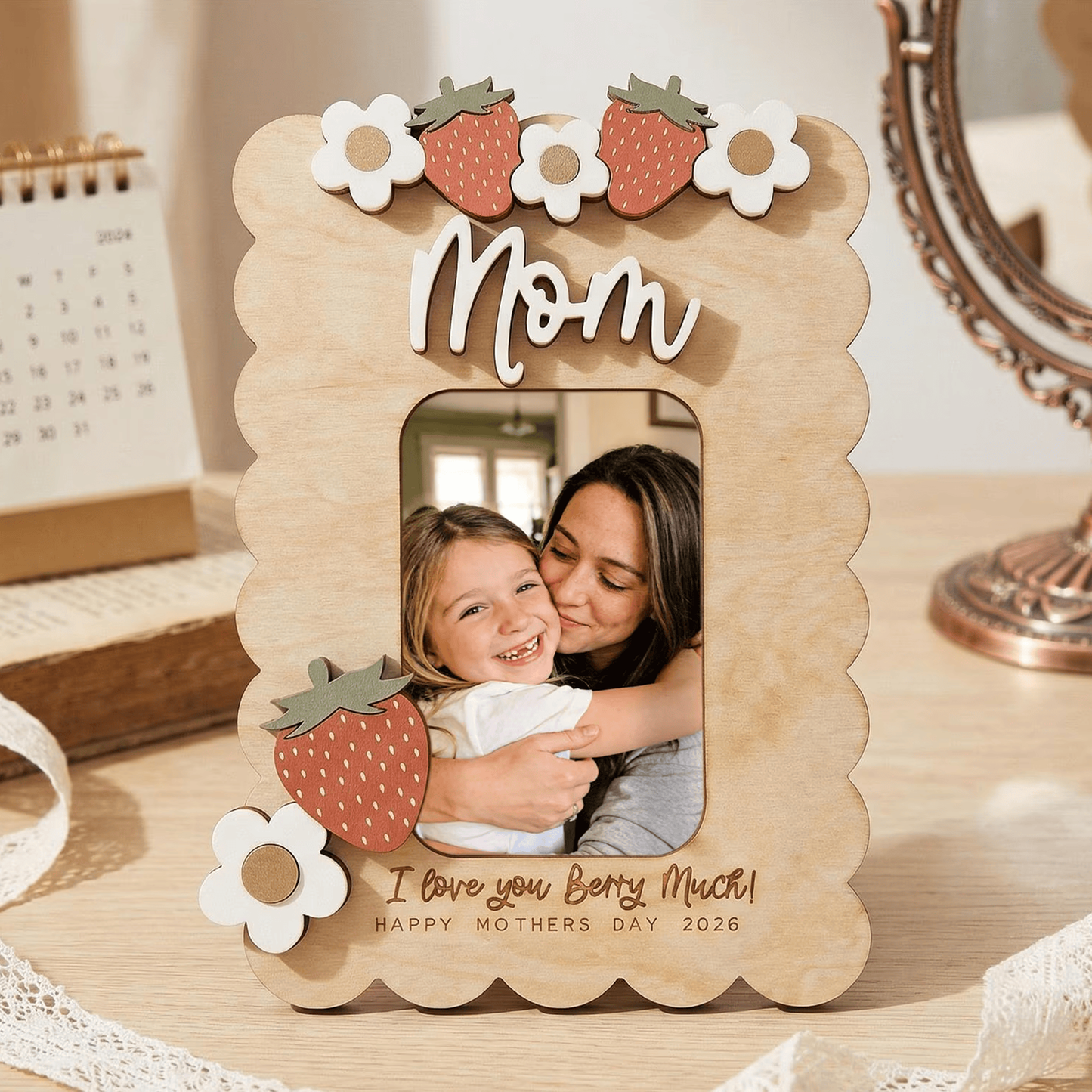 Personalized I Love You Berry Much Photo Magnet | Mothers Day Picture Frame | Gift For Mom,Grandma 684676