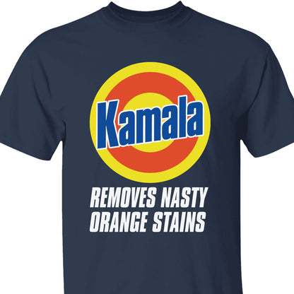 Kamala Removes Nasty Orange Stains Shirt | Vote Kamala Shirt | Kamala Harris 2024 | Democrat Shirt Dark T1368 - KH2