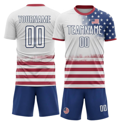 Personalized USA 2026 Soccer Jersey Set, Custom Name And Number America Shirt, Patriotic Soccer Uniform Kit 685387