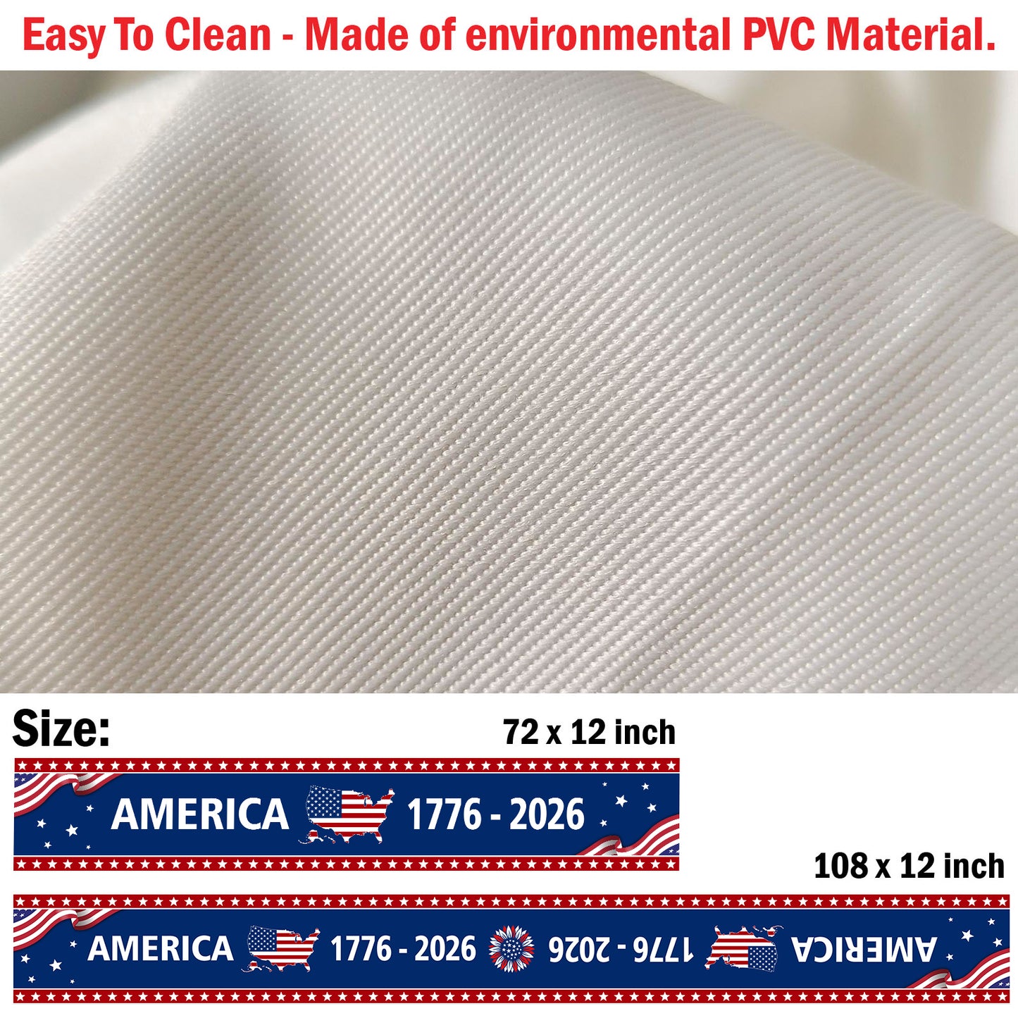 America 1776-2026 Table Runner | 250 Years of America Table Runner | 250 Years Anniversary Home Decor 683633