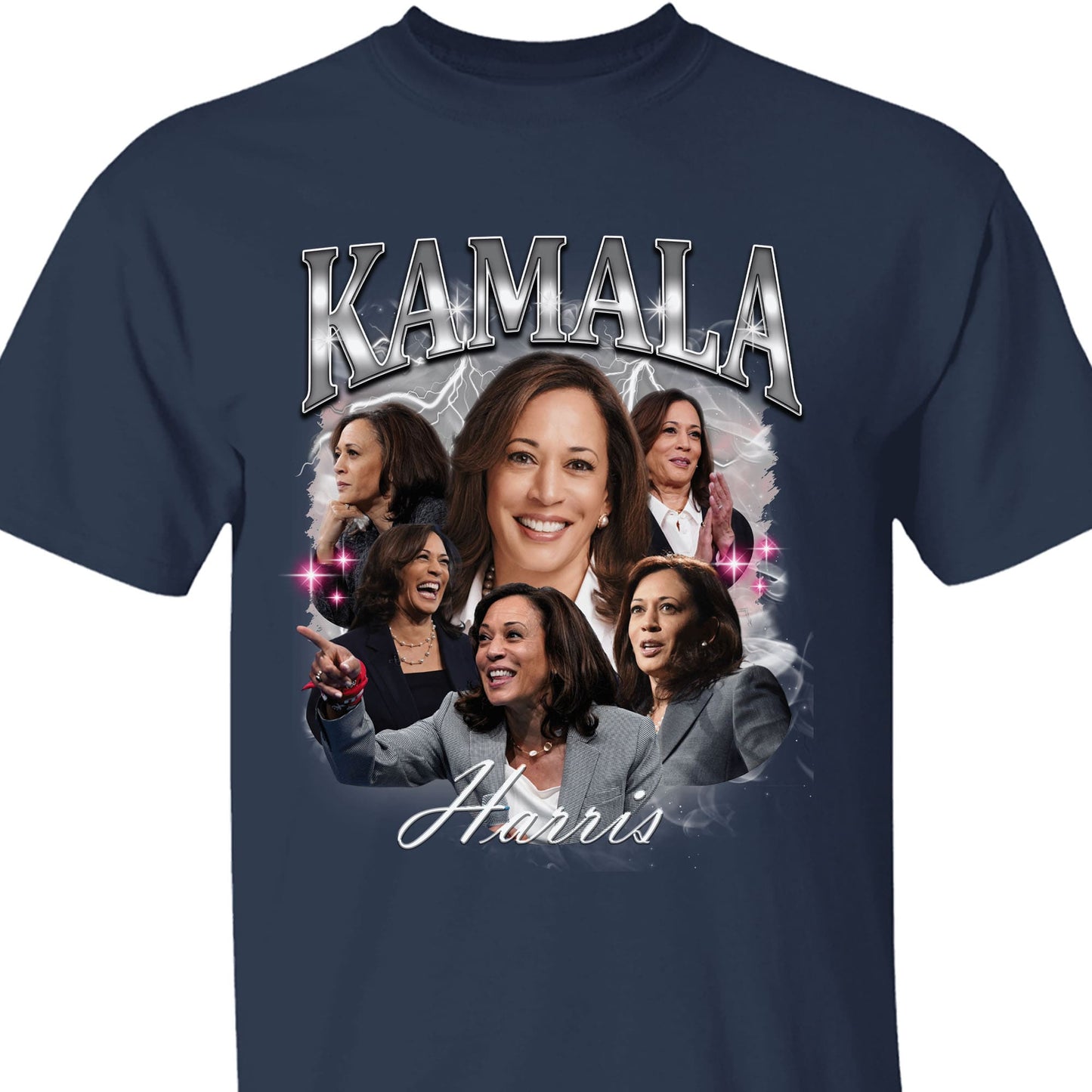 Kamala Harris 2024 Bootleg Shirt, Kamala Harris Vintage Photo Shirt, Kamala Harris Retro 90s Shirt, Democrat Shirt Dark T1371 - KH2