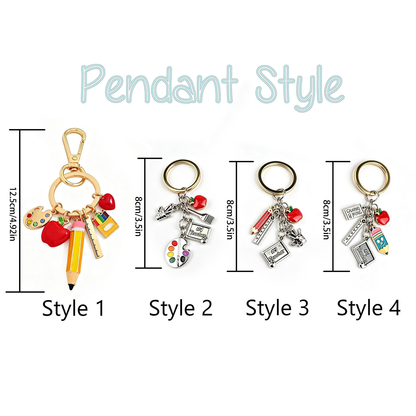 Personalized Teacher Keychain, Custom Name Leather Keychain, Teacher Appreciation Gift 685704 WFD