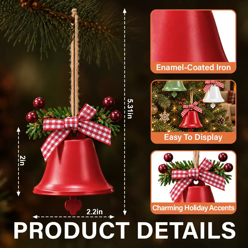 Personalized Christmas Bell Ornament, Custom Name Holiday Tree Decoration, Family Christmas Gift 686607