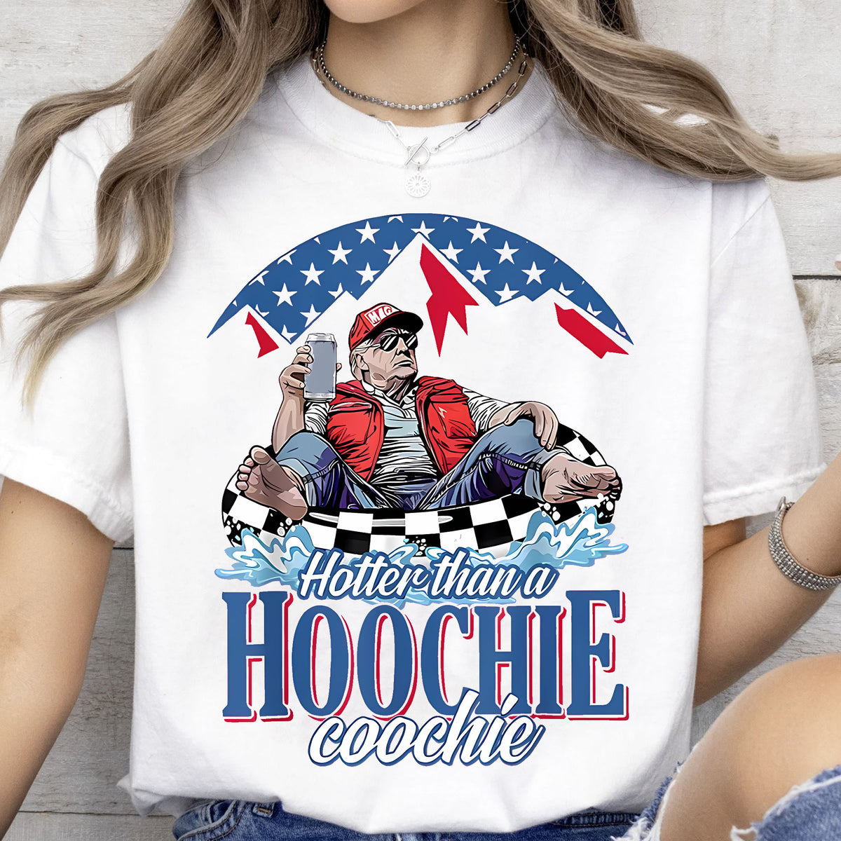 Hotter Than A Hoochie Trump Coochie Shirt | President Trump Summer Vibes T-Shirt | Patriotic Gift For Trump Supporters 682566 - GOP
