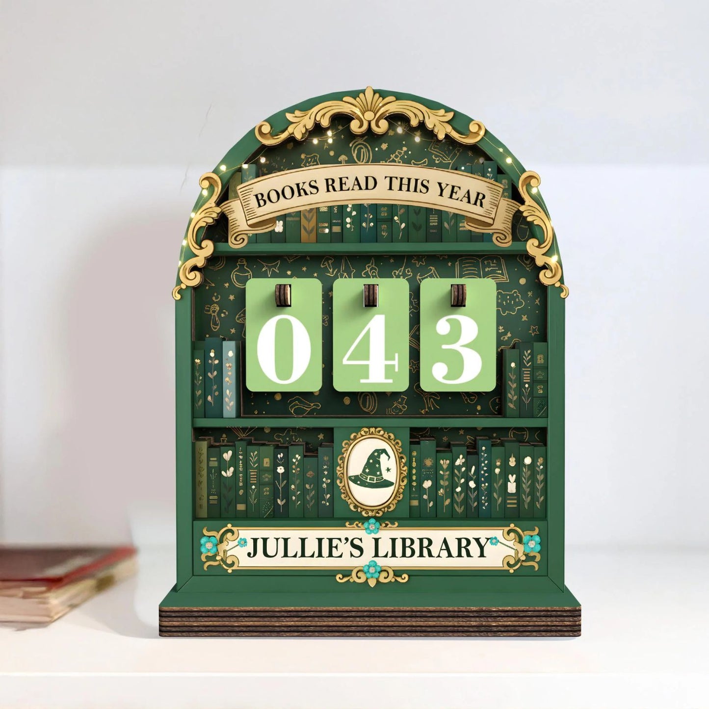 Vintage Book Read Tracker, Personalized Book Lover Gift, Reading Tracker, Books Read This Year Counter, Reading Lover Gift, Library Decor