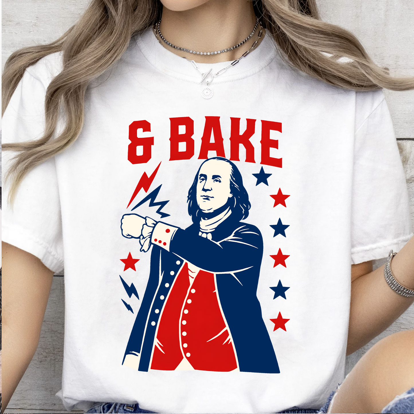 Personalized USA 250th Anniversary Bright Shirt, Funny Shake And Bake Tee, Patriotic 4th Of July Gift 685363