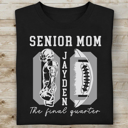 Custom Name And Number Senior Dad & Mom 2027 Shirt, Personalized Game Day Tee, Senior Football Parents Gift 685797