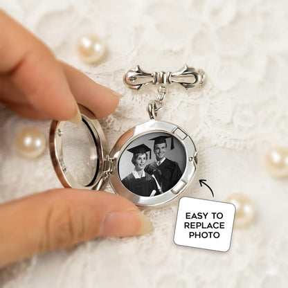 Custom Memorial Photo Pin For Graduation | Personalized Memorial Pin | Custom Photo Charm 684868