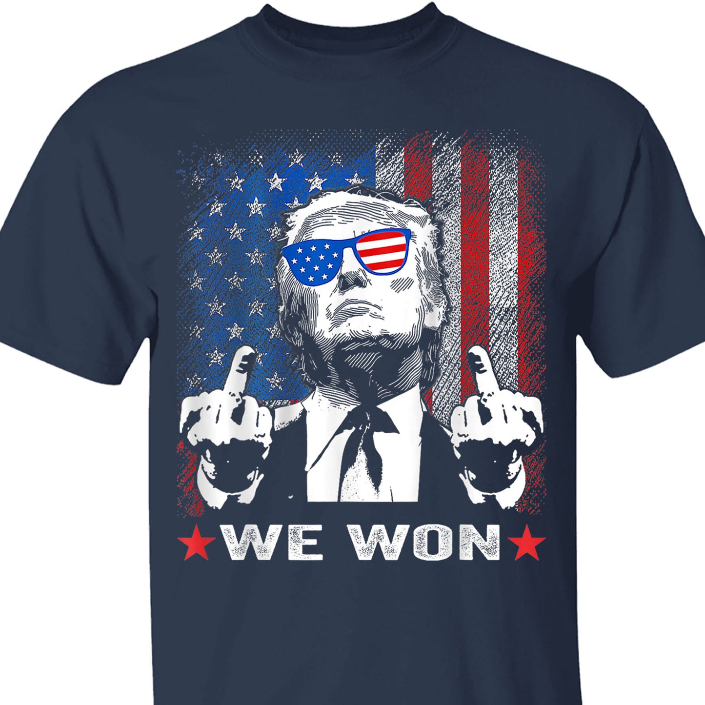 Trump We Won , Trump Won, Funny Trump Shirt, Trump 47th President Shirt Dark T1747 - GOP