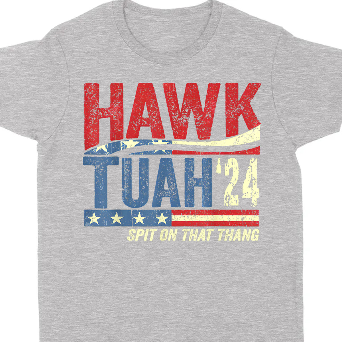 Hawk Tuah Spit On That Thang 2024 American Flag | Hawk Tuah Shirt | Election Shirt | Political Dark Tee C1081 - GOP
