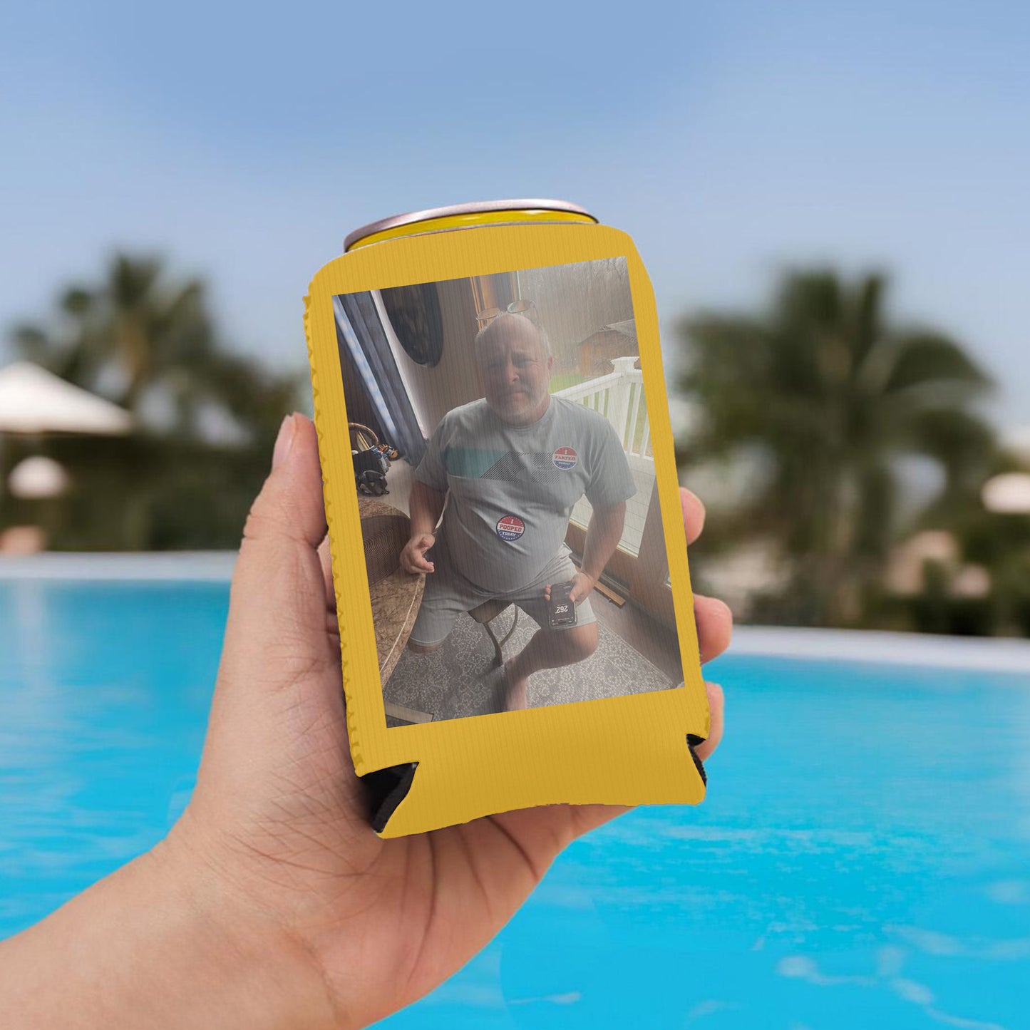 Personalized It's Not A Dad Bod Can Cooler | Custom Dad Photo Can Holder | Gift for Dad | Father's Day Gift Idea 682427