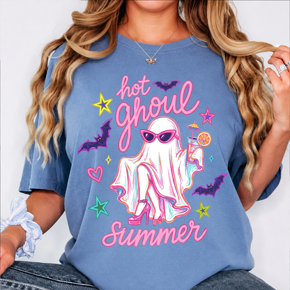 Hot Ghoul Summer Comfort Colors Shirt, Spooky Halloween Shirt, Funny Summerween Tee 685615