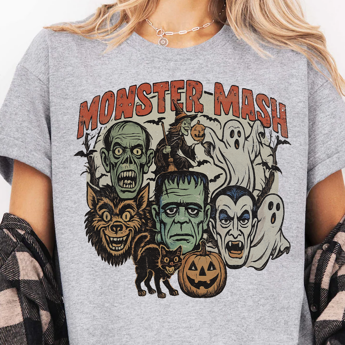 Retro Monster Mash Bright Shirt, Spooky Season Tee, Halloween Gift For Men & Women 685701