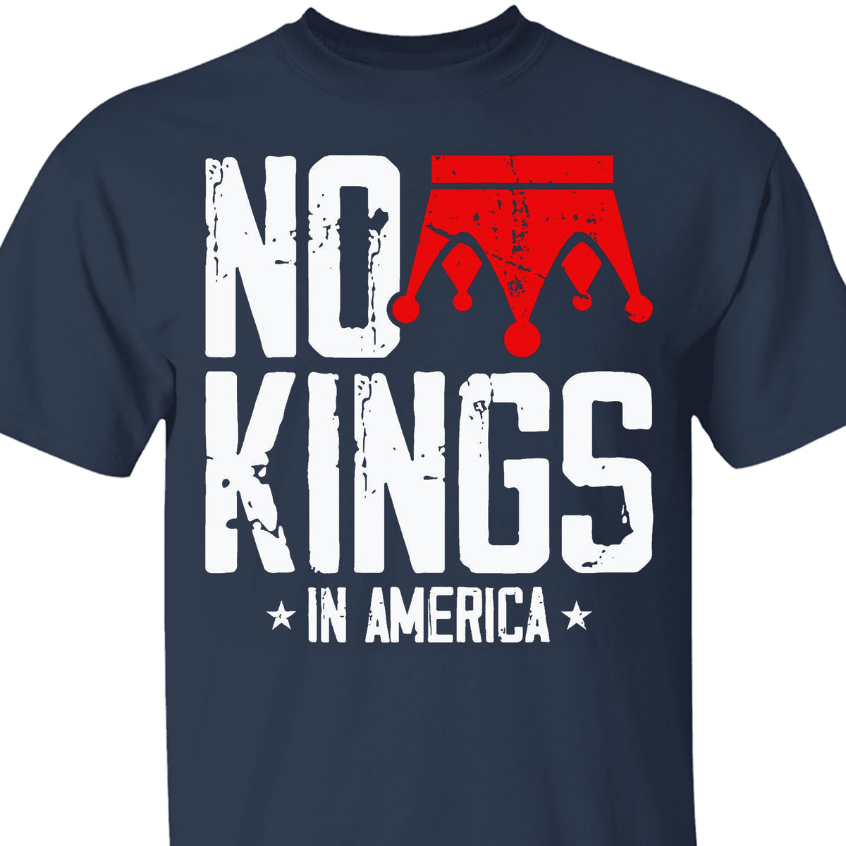 No King in America Shirt, Vintage Patriotic Tee, Anti Trump Anti MAGA Dark Shirt 682474