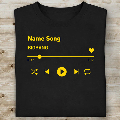Custom Song Name Dark Shirt, Custom Artist Name Shirt, Personalized Gift For Birthday 685577