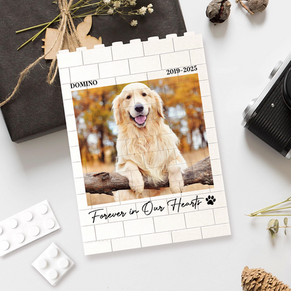 Custom Pet Photo Memorial Building Blocks, Personalized Pet Loss Gift 685999