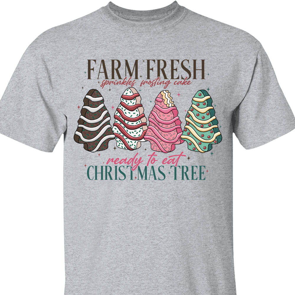 Farm Fresh Christmas Tree Shirt, Merry Christmas Sweater, Cute Xmas Holiday Sweatshirt T1655