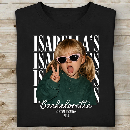Custom Photo Bachelorette Dark Shirt, Personalized Bridal Party Tee, Gift For Besties 685714