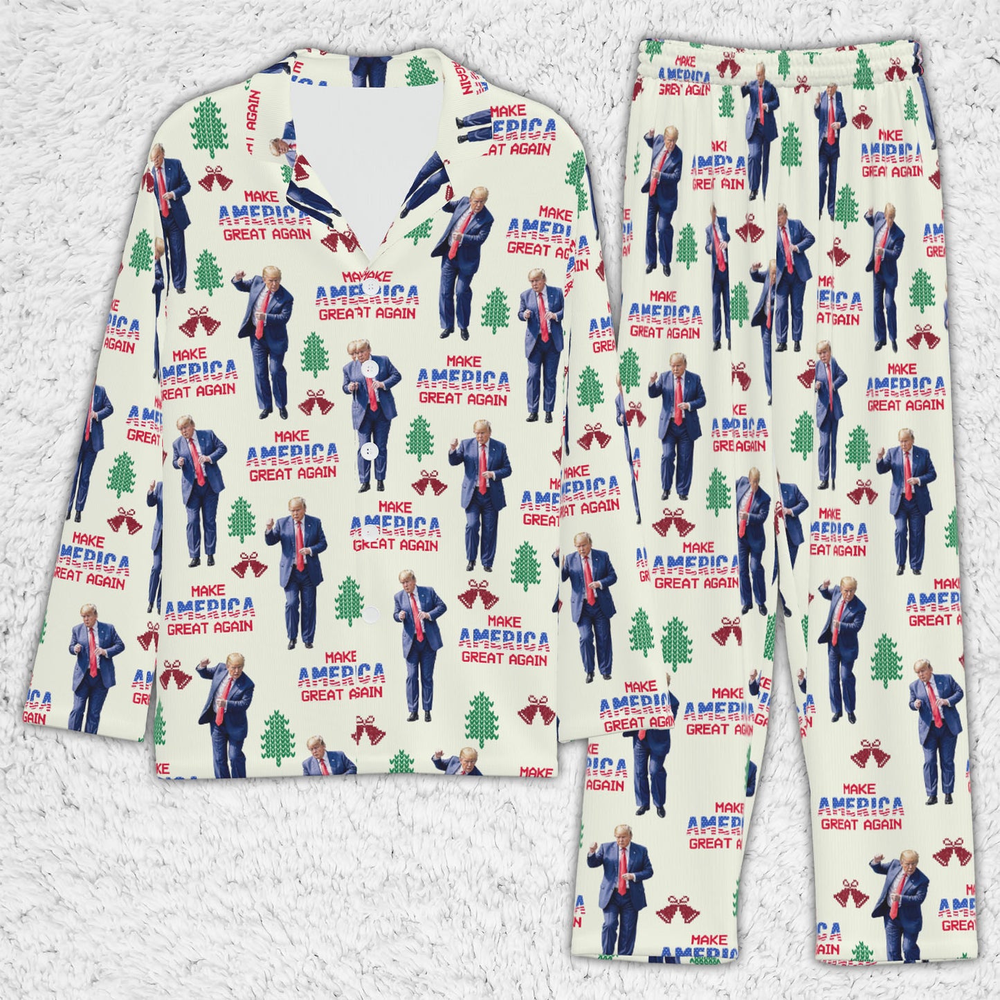 Make America Great Again Pajamas, Funny Trump Dancing Pajamas, Trump Won 2024 Pajamas M1742- GOP