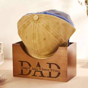 Custom Name Hat Holder, Personalized Father's Day Gift, Unique Gift For Dad 685109