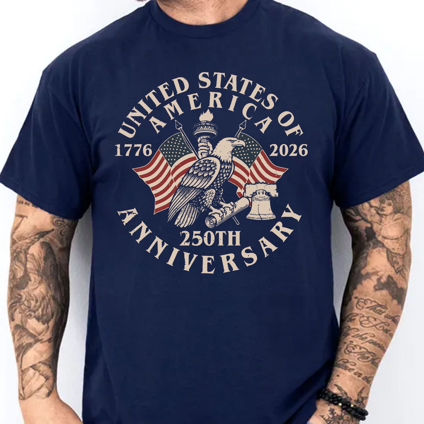 USA 250 Years Anniversary Shirt | Vintage USA Flag Tee | 4th Of July 1776-2026 T-Shirt 684326