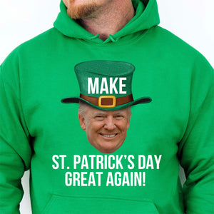 Donald Trump Make St. Patrick's Day Great Again Dark Shirt, Trump T-Shirt, Funny Trump St Patrick's Day Shirt, Irish Shirt 681884- GOP