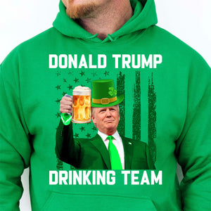 Donald Trump Drinking Team T-Shirt, Funny Trump St Patrick's Day Shirt, Trump Beer Drinking T-shirt, Irish Shirt 681875- GOP