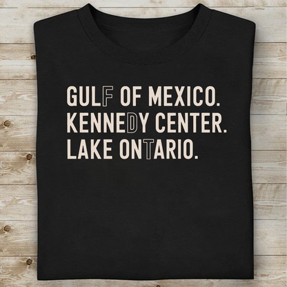 Gulf Of Mexico Kennedy Center Lake Ontario Dark Shirt - Subtle FDT Anti Trump Tee 686116