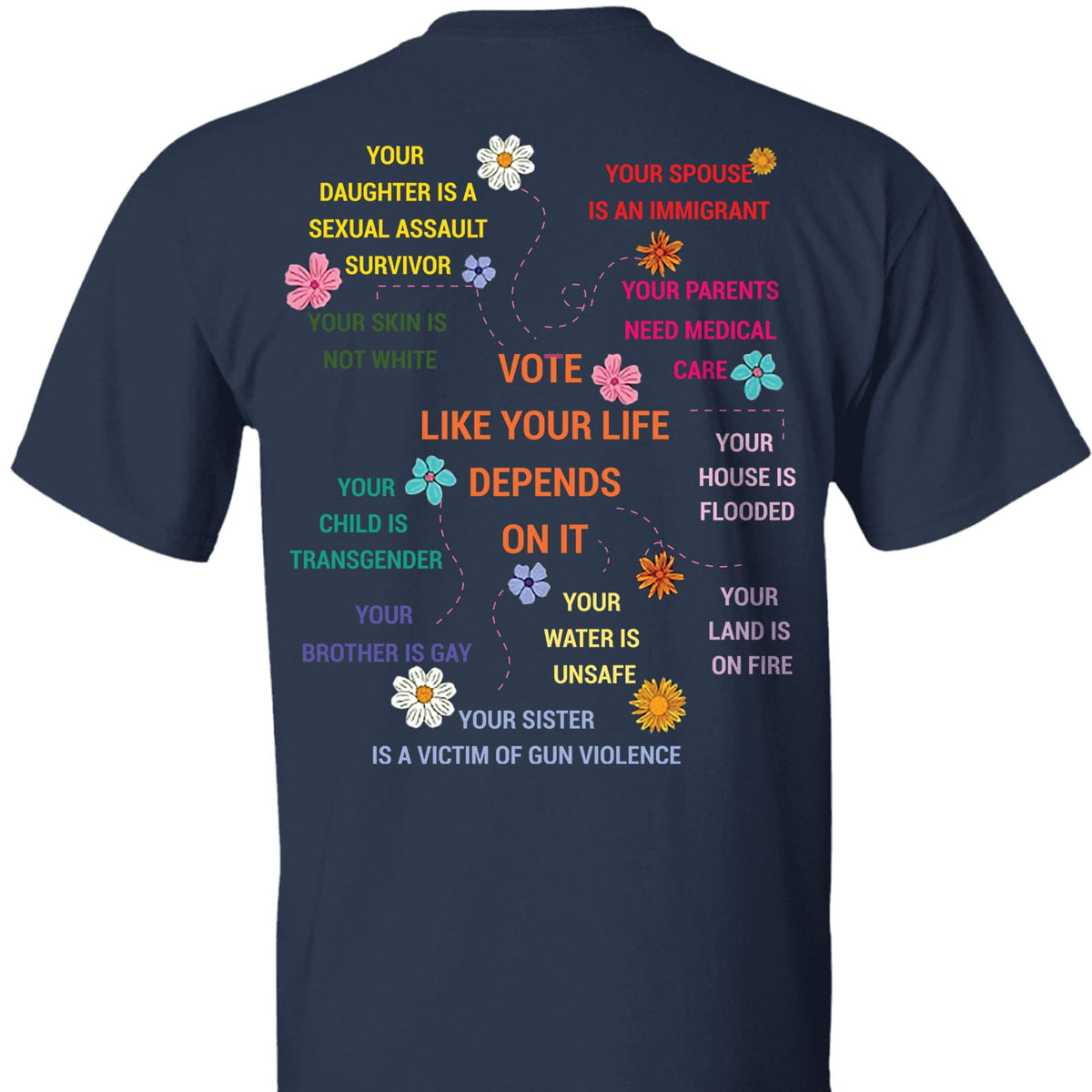 Vote As If Shirt | Equality Shirt | Democrat Shirt | Kamala Harris 2024 Backside Shirt Dark T1564 - KH2