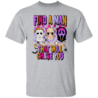 Find A Man Retro Horror Halloween Shirt, Spooky Vibes, Scary Movie, Trendy Halloween Shirt 776V1