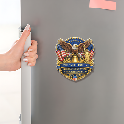 Personalized 250 Years Anniversary America Fridge Magnet | Patriotic 1776–2026 Semiquincentennial Decor 684570