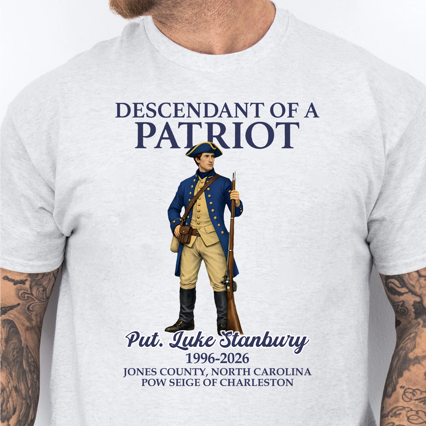 Custom Name Descendant Of A Patriot Bright Shirt | Personalized Sweatshirt | Patriotic Tee 684471