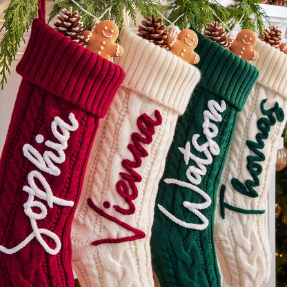 Personalized Christmas Embroidered Stockings, Custom Name Holiday Decor, Gift For Family 686926