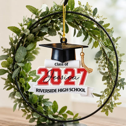 Personalized Class Of 2027 Acrylic Ornament, Custom Christmas Gift For Senior 686365 WFD
