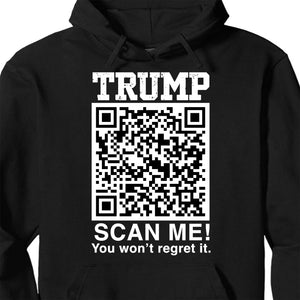 QR President Trump Dance Shirt, Scan Me You Won't Regret, Funny Qr Scan me, 45/47 Trump Dancing Code Shirt Dark 681887 - GOP