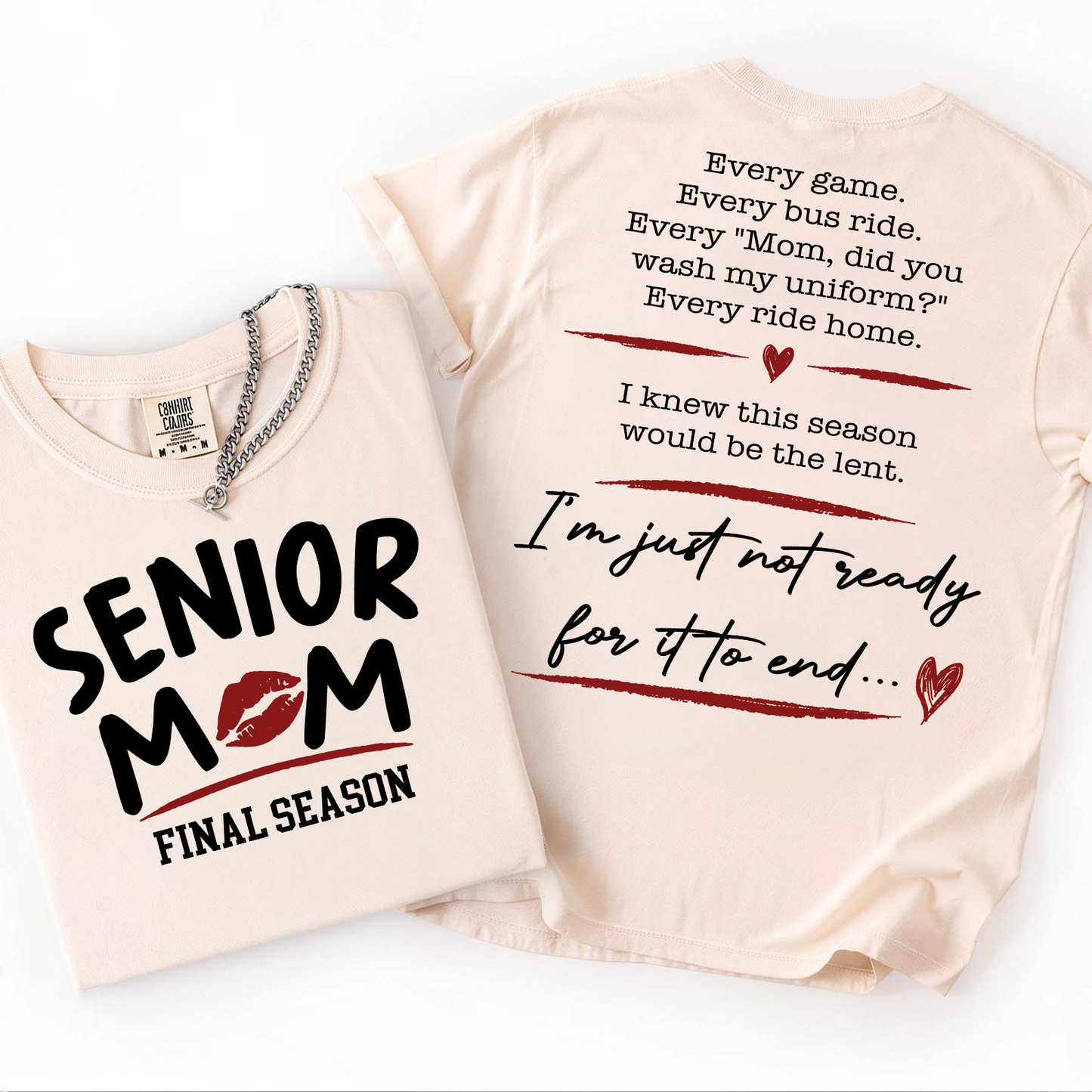Personalized Senior Mom Dad Final Season Front & Back Bright Shirt, Graduation Gift For Family 685816