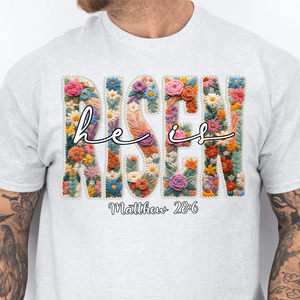 Floral Spring Pearl He Is Risen Bright Shirt | Easter Day T-Shirt 684439