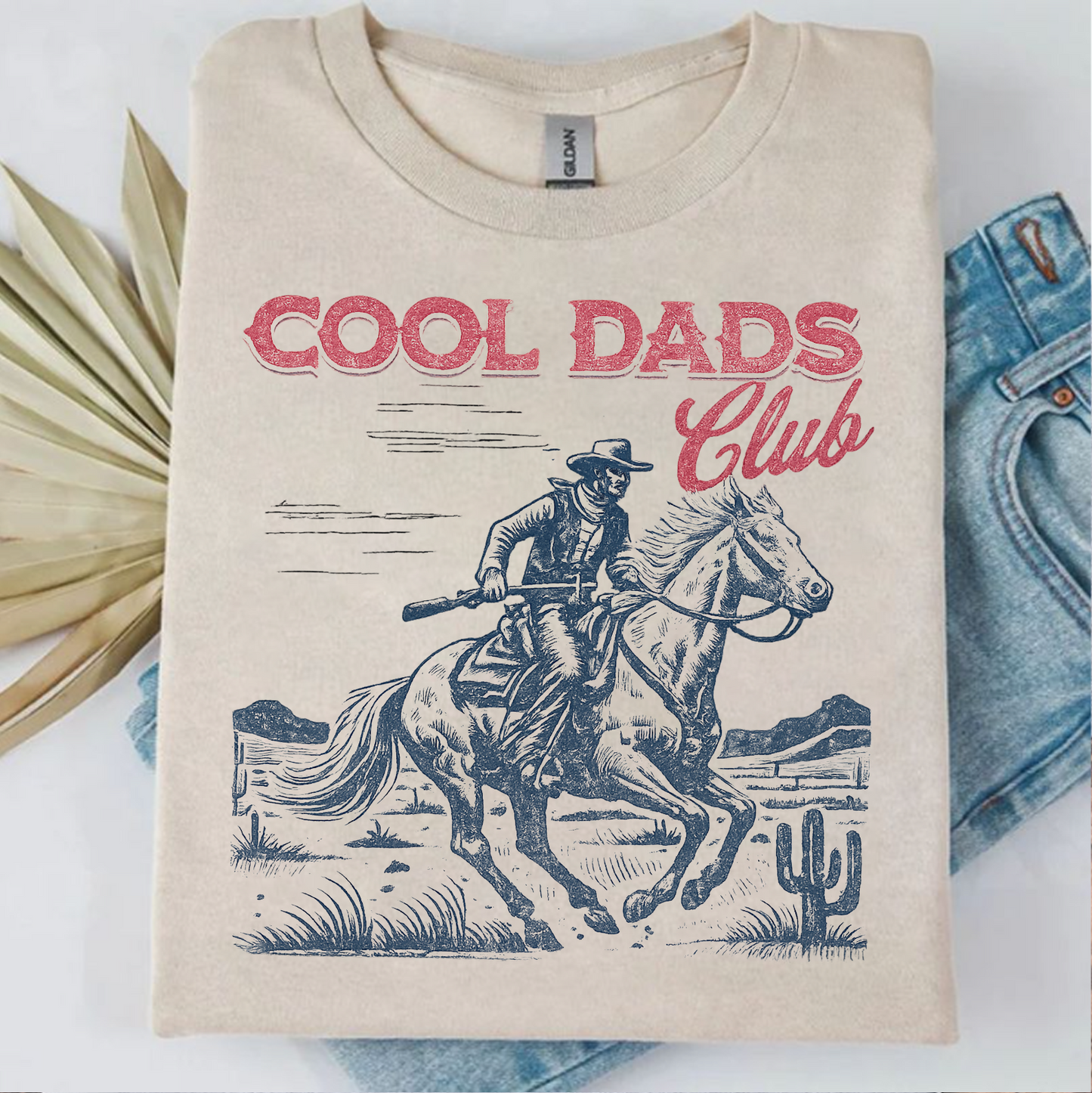 Cool Dads Club Bright Shirt | Personalized Cowboy T-Shirt | Funny Father's Day Gift For Dad And Grandpa 684874