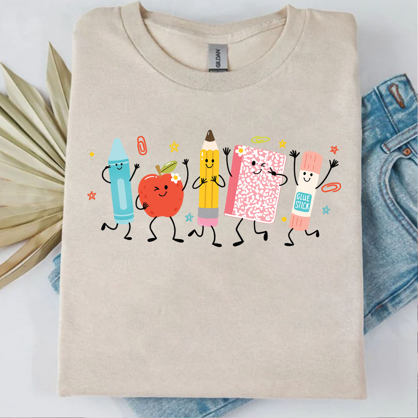 Cute School Supplies Shirt, Crayon Pencil Notebook Tee, Back To School Shirt 685729