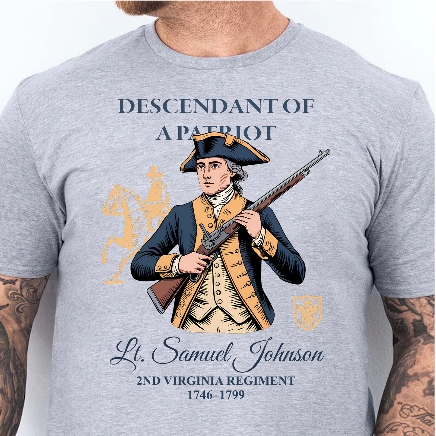 Custom Descendant Of A Patriot Bright Shirt | Patriotic 250 Years Tee - Semiquincentennial Gift 684470