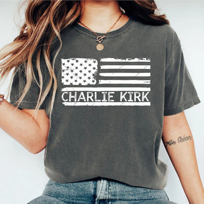 Patriotic Charlie Kirk Memorial Comfort Colors Shirt | RIP Charlie Kirk Tribute Tee | Human Rights T-Shirt 682896