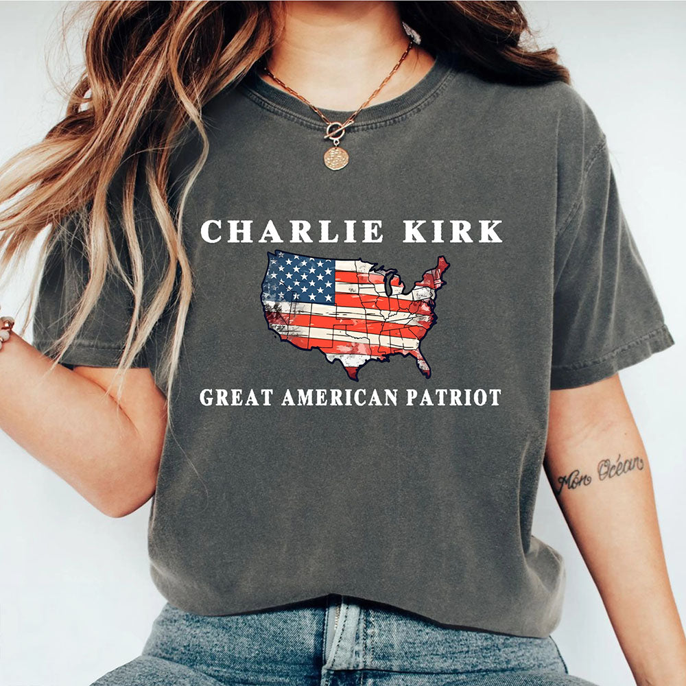 Pray for Charlie Kirk Comfort Colors Shirt, Patriotic Charlie Kirk T-Shirt, Human Rights Shirt 682832