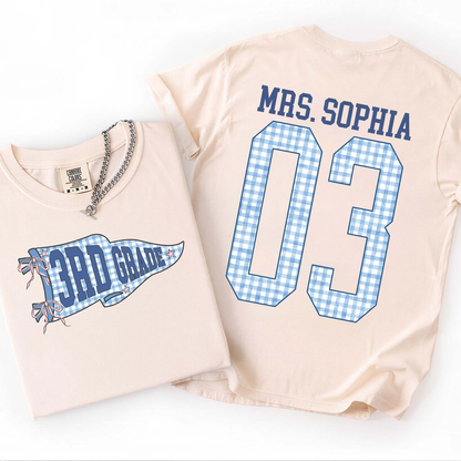 Custom Name Teacher Team Front & Back Shirt | Personalized Grade Level Team Tee | Back To School Gift 685484