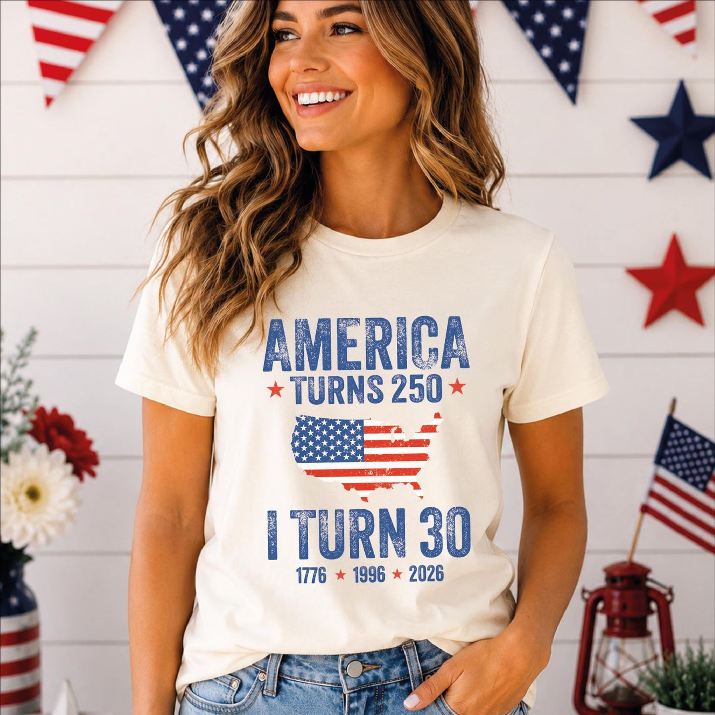 Custom America Turns 250 | USA 250th Anniversary Shirt | 4th Of July Shirts | Semiquincentennial Milestones 685203