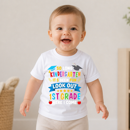 Look Out Here I Come Kids Shirt, Personalized Back To School Tee, First Day Of School Toddler Shirt 685489